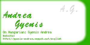 andrea gyenis business card